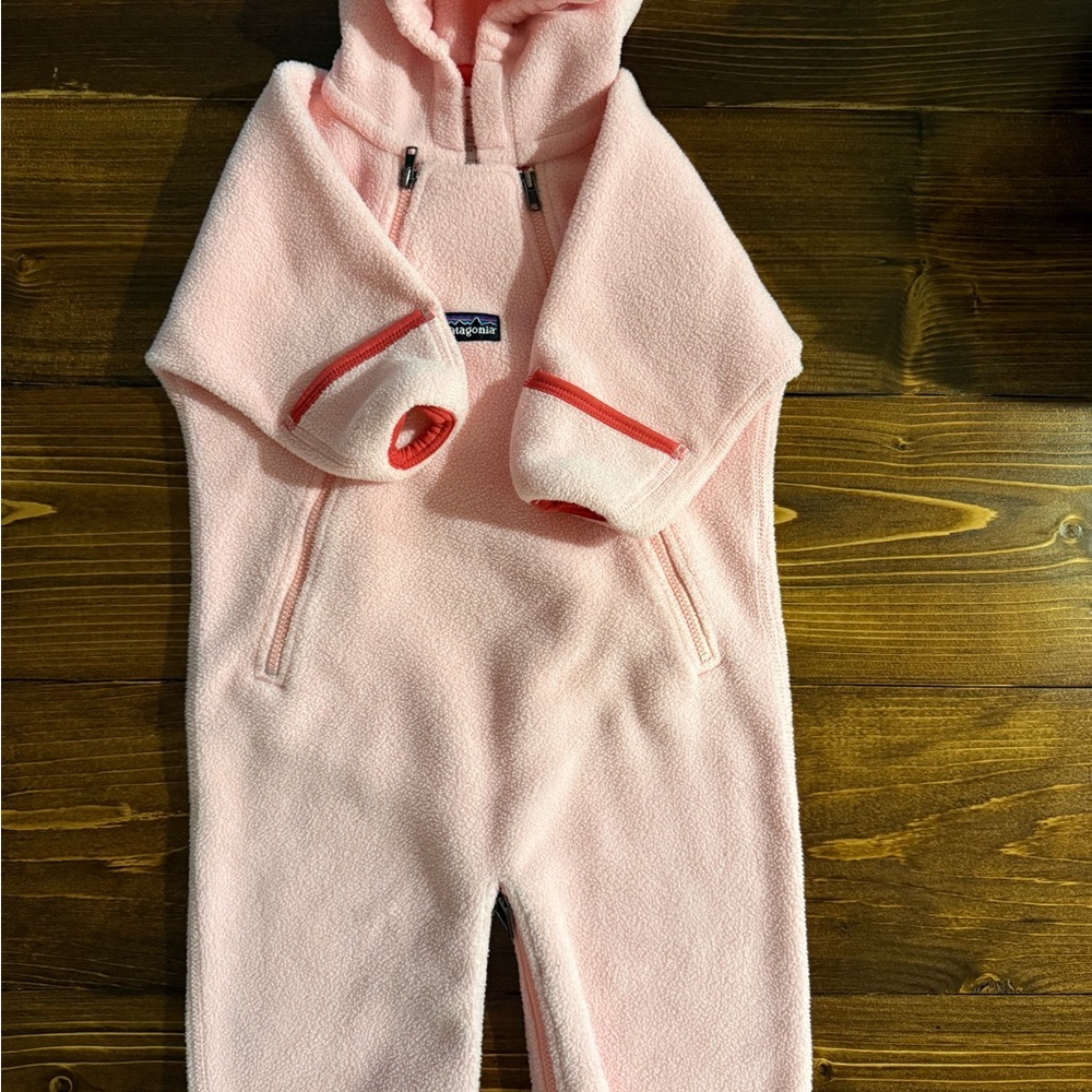 Patagonia One-Piece Baby Bunting, Hooded Fleece Onesie